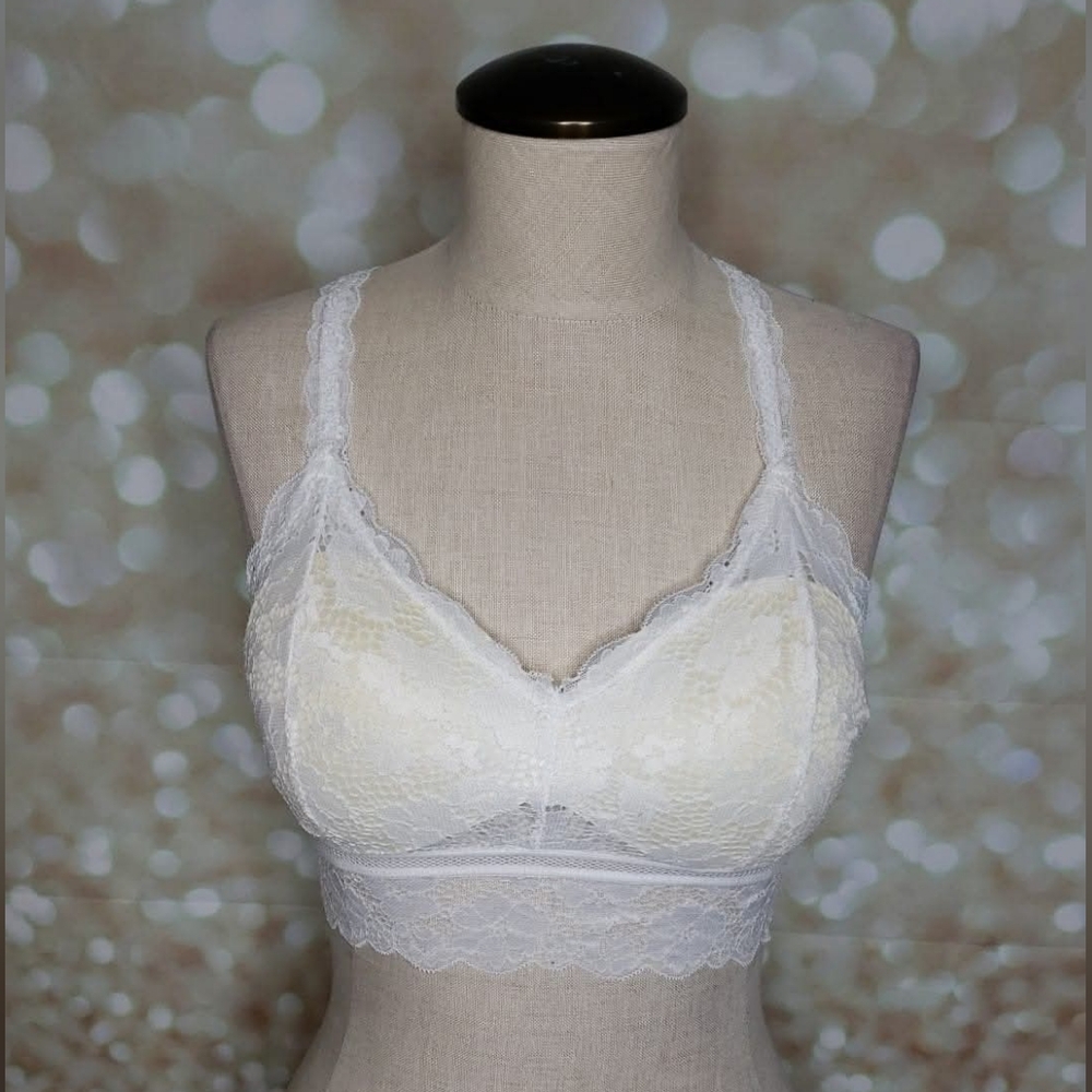 Judy K White Lace Bralette